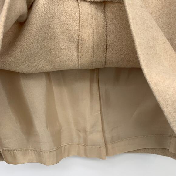 Vintage JAEGER London A-Line Skirt WOOL CAMELHAIR 8 / 26 Waist Neutral Career - Picture 3 of 7